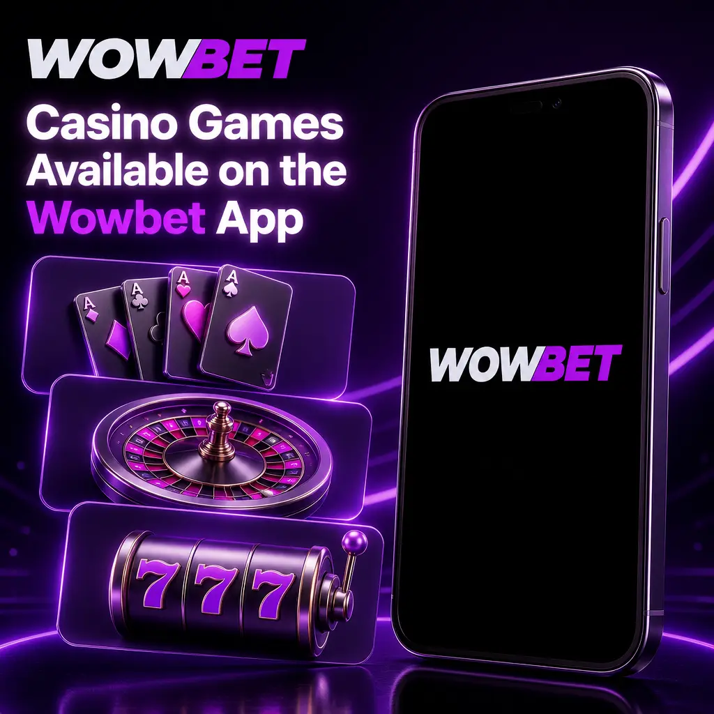 Wowbet app casino lobby showing slots, live casino, fishing games, table games, jackpot slots, and card games categories