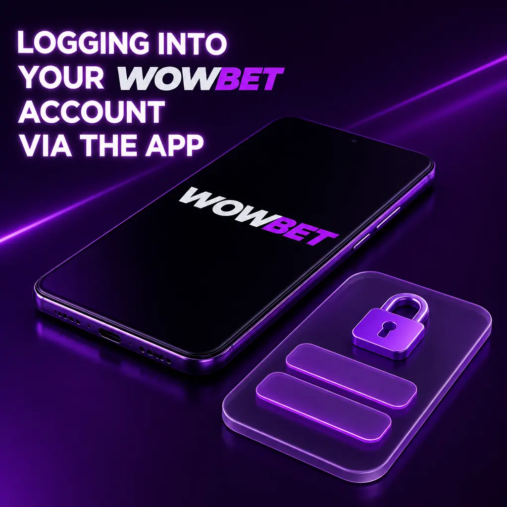 Step-by-step guide showing how to log into the Wowbet app using credentials and biometric verification